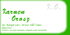 karmen orosz business card